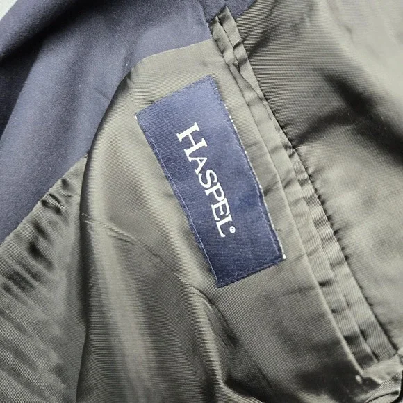 Haspel Blazer Mens 48R Navy Blue Nicholas Suit Cotton Two Button Jacket‎